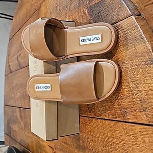 Steve madden sienna cognac leather 7.5 in box
